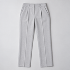 GUALA Women's Light Grey Pleated Trousers