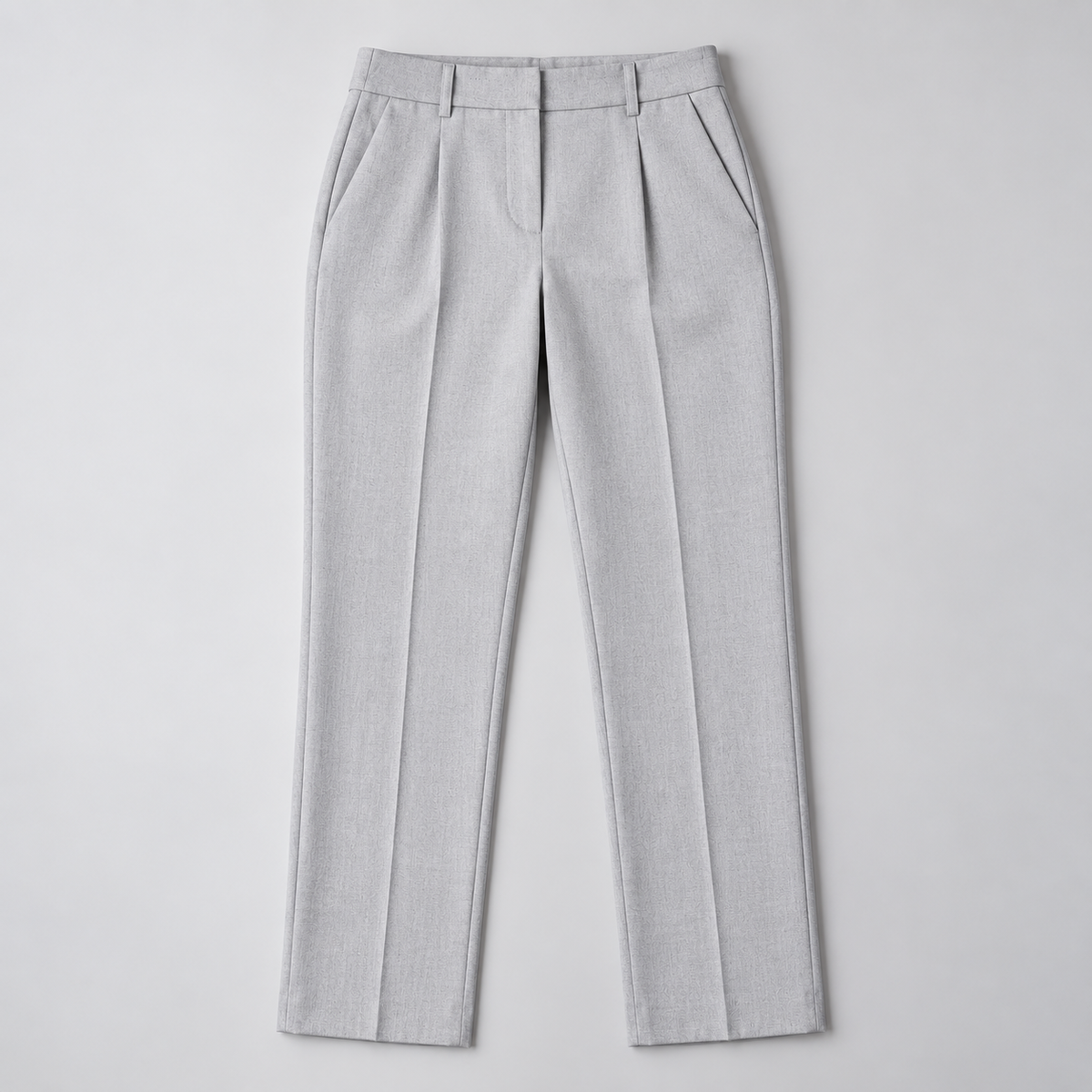 GUALA Women's Light Grey Pleated Trousers