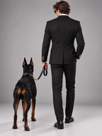 GUALA Men's Classic Black Double-Breasted Men's Suit Set