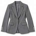 GUALA Women's Royal Light Gray Pinstriped Tailored Trouser Suit