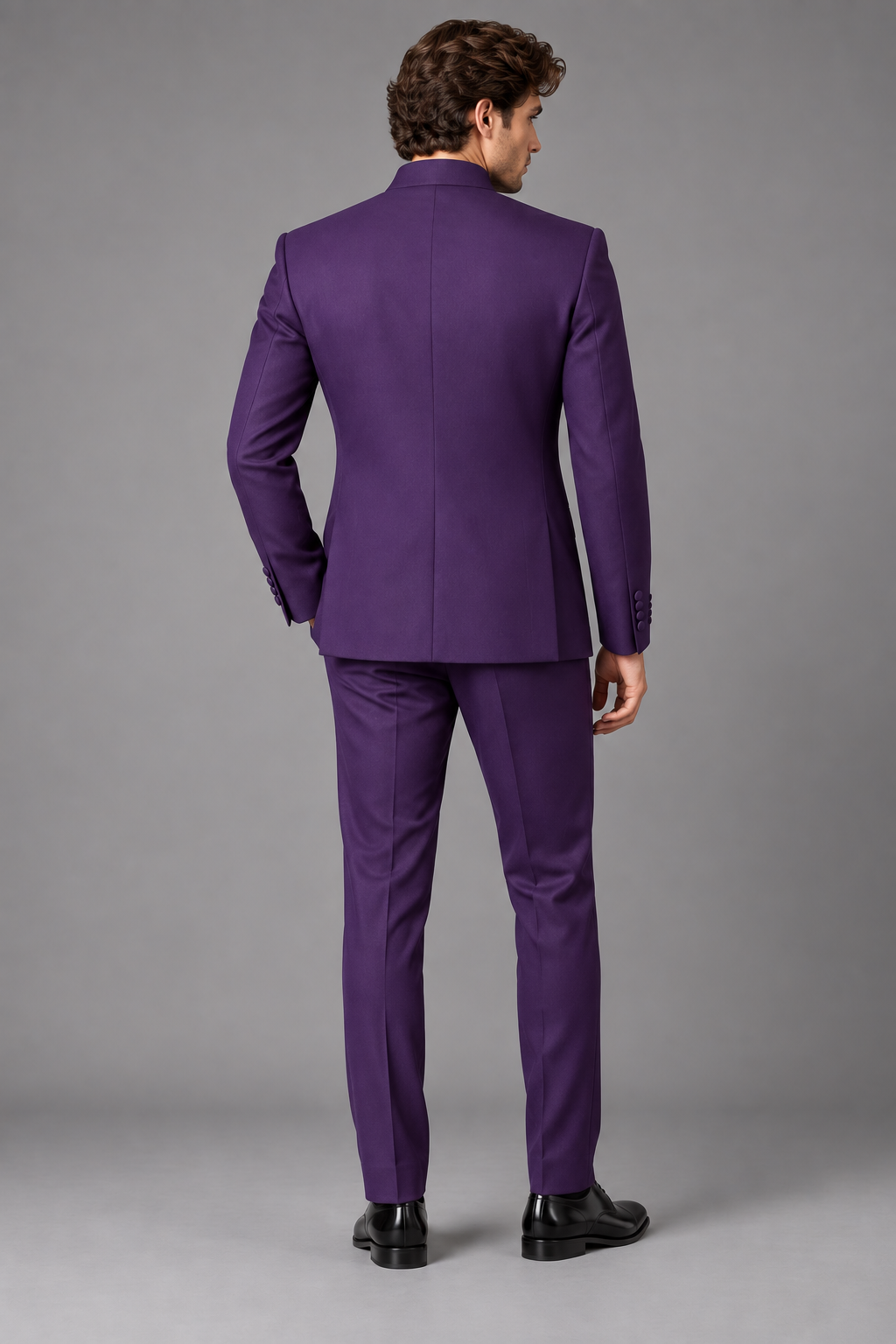GUALA Royal Purple Tailored Jodhpuri Suit