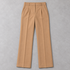 GUALA Women's Camel Tan Wide-Leg  Trousers