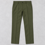 GUALA Men's Olive Green Slim Fit Trousers