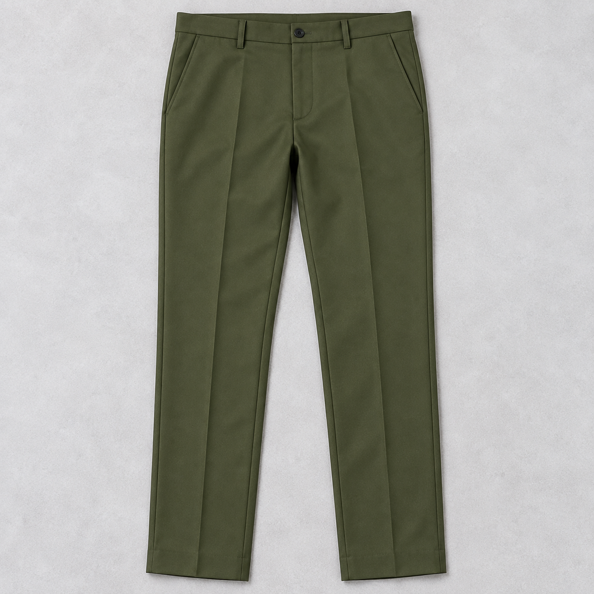 GUALA Men's Olive Green Slim Fit Trousers