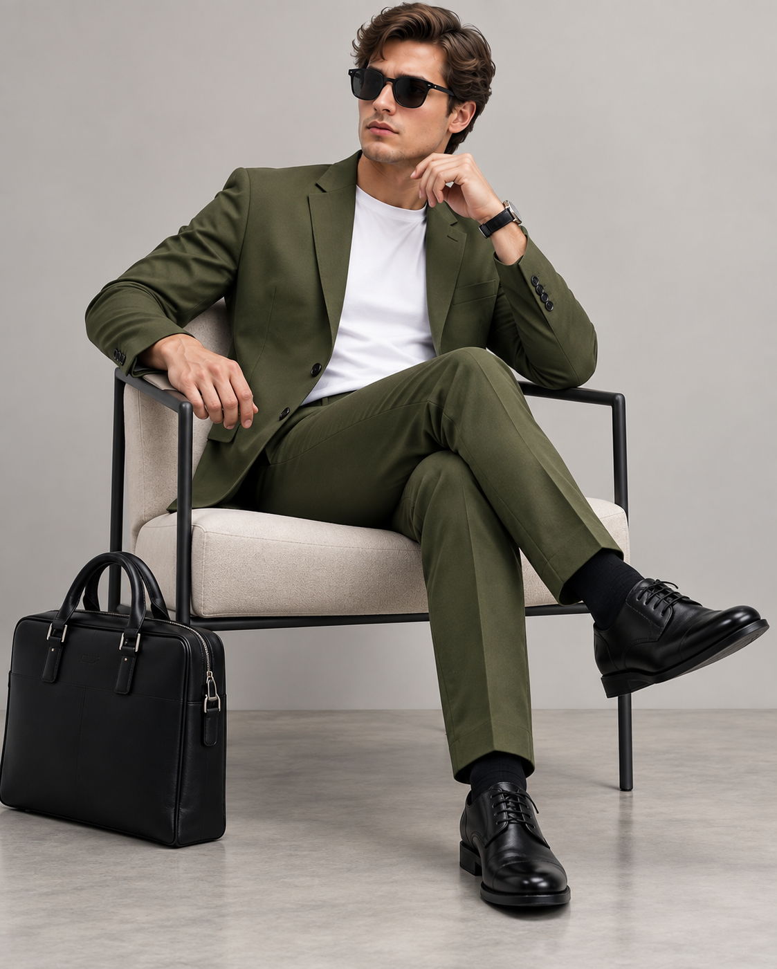 GUALA Olive Green Tailored Men's Blazer