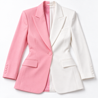 GUALA Women's Dual-Tone Pink & White Tailored Blazer Suit Set