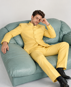 GUALA Golden Yellow Tailored Jodhpuri Suit