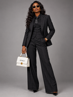 GUALA Women's Charcoal Plaid 5-Piece  Power Suit Set | Full Ensemble