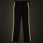 GUAL Women's Royal Black Futuristic Radium Reflective Trouser Suit