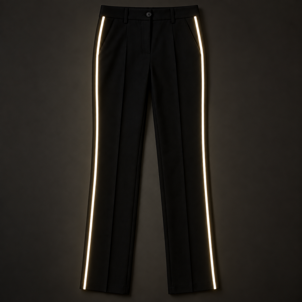 GUAL Women's Royal Black Futuristic Radium Reflective Trouser Suit