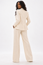 GUALA® Women's Pure Linen Off-White Tailored Single-Breasted Blazer