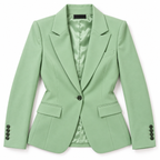 GUALA Women's Mint Green Tailored Hourglass Single-Breasted Blazer
