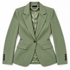 GUALA Women's Sage Green Single-Breasted Tailored Blazer