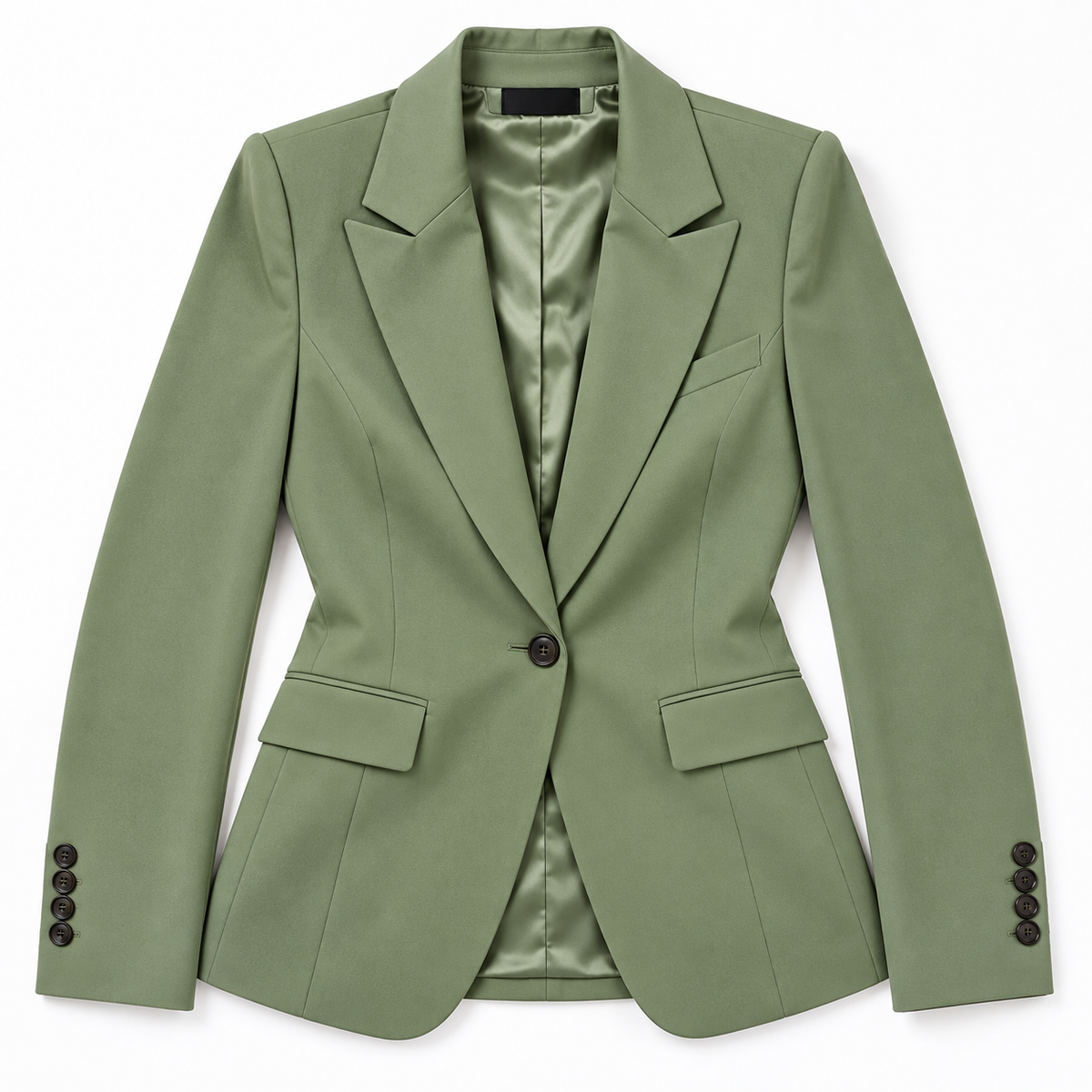 GUALA Women's Sage Green Single-Breasted Tailored Blazer