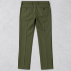 GUALA Men's Olive Green Slim Fit Trousers