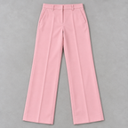 GUALA Women's Light Pink Wide-Leg  Trousers