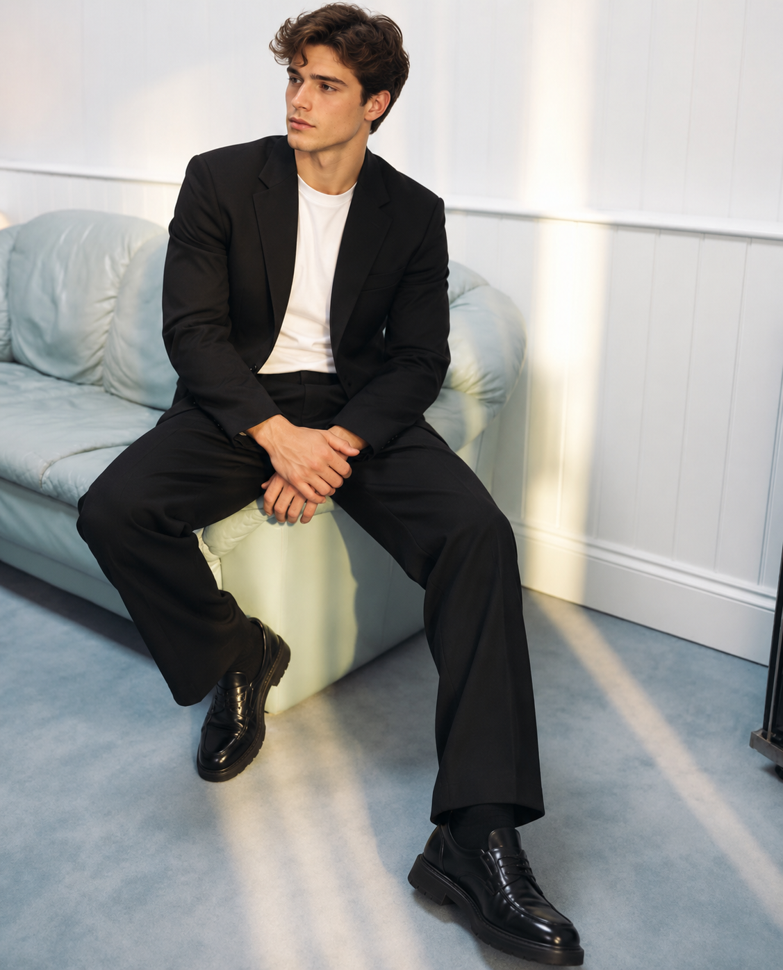 GUALA Jet Black Tailored Men's Blazer