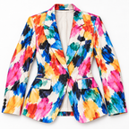 GUALA Women's Vibrant Abstract Painterly Print 2-Piece Blazer Suit