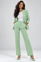 GUALA Women's Mint Green Tailored Hourglass Single-Breasted Blazer