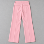 GUALA Women's Light Pink Wide-Leg  Trousers