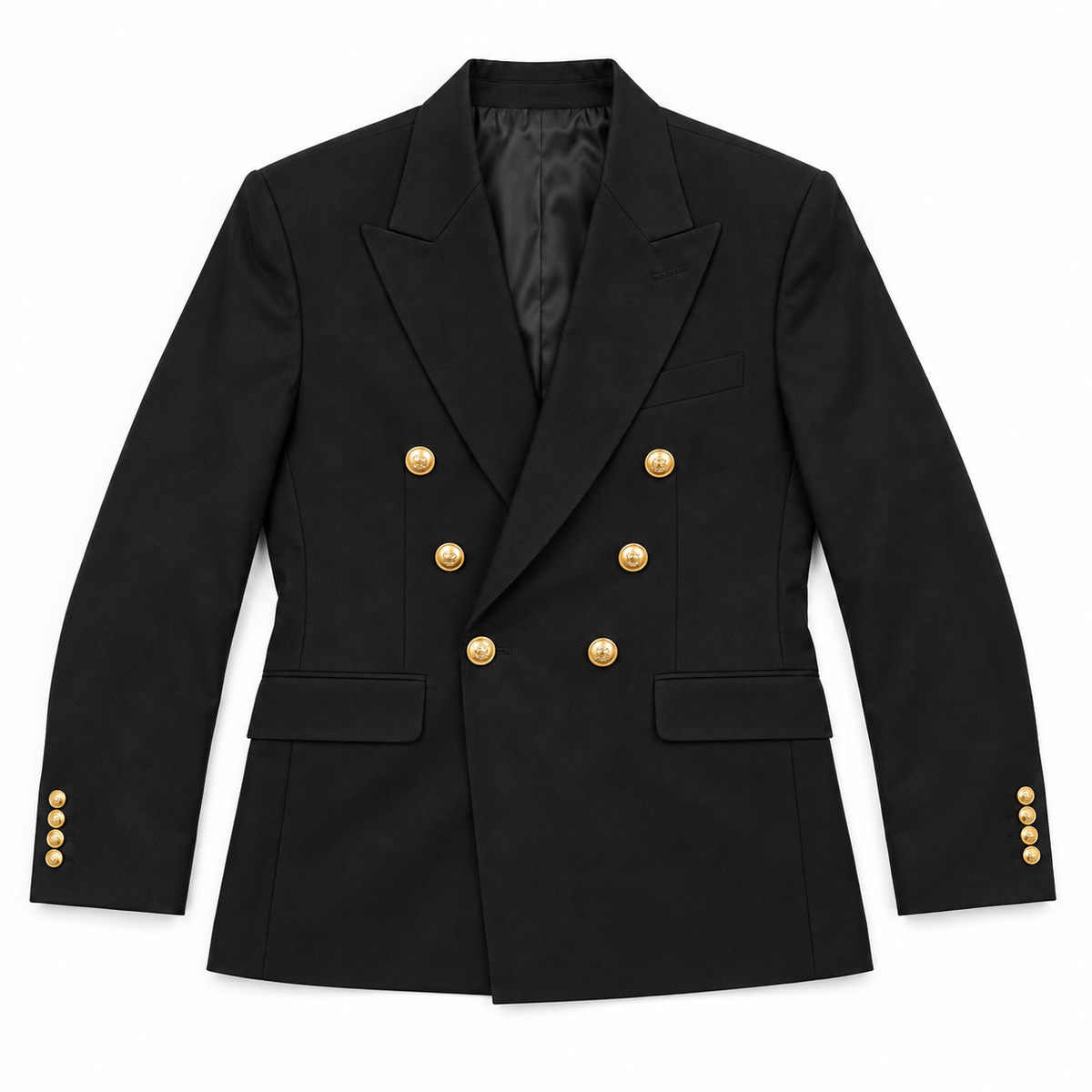 GUALA Men's Classic Black Double-Breasted Men's Suit Set
