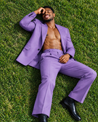 GUALA® Men's Voilet Colour Tailored Single-Breasted Blazer