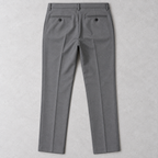 GUALA Men's Light Grey Slim Fit Trousers
