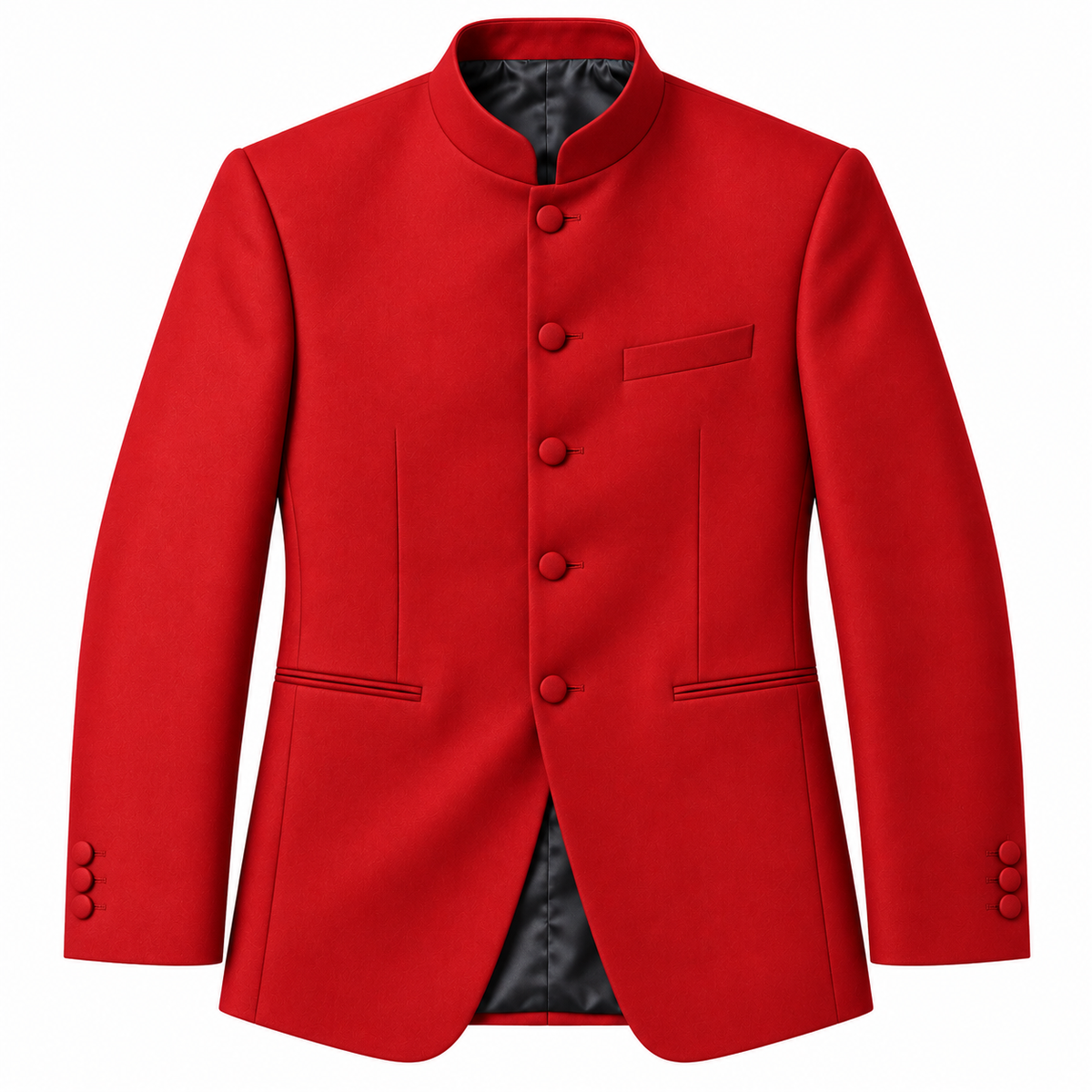 GUALA Crimson Red Tailored Jodhpuri Suit