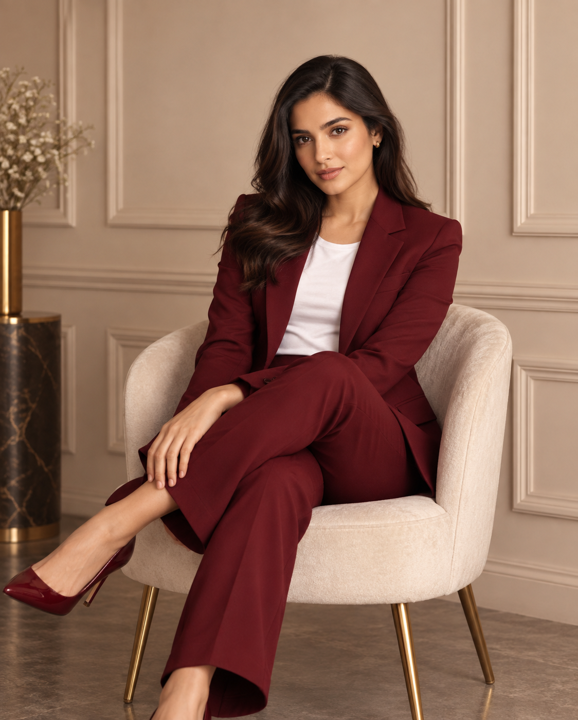 GUALA Deep Maroon Tailored Blazer