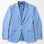GUALA Men's Royal Ice Blue Modern Slim-Fit Trouser Suit