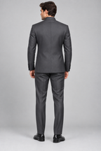 GUALA Charcoal Grey Tailored Jodhpuri Suit