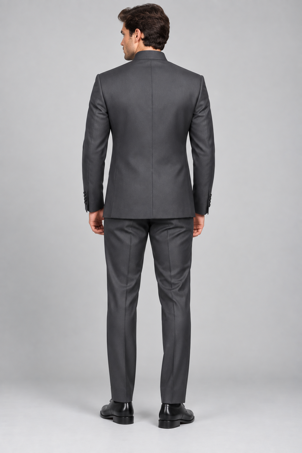 GUALA Charcoal Grey Tailored Jodhpuri Suit