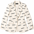 GUALA Ivory Monogram Printed Women's Blazer | Limited Edition