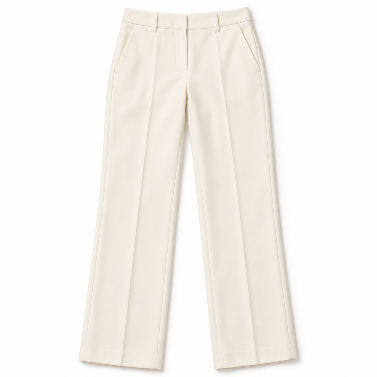 GUALA Women's Off-White Wide-Leg Trousers