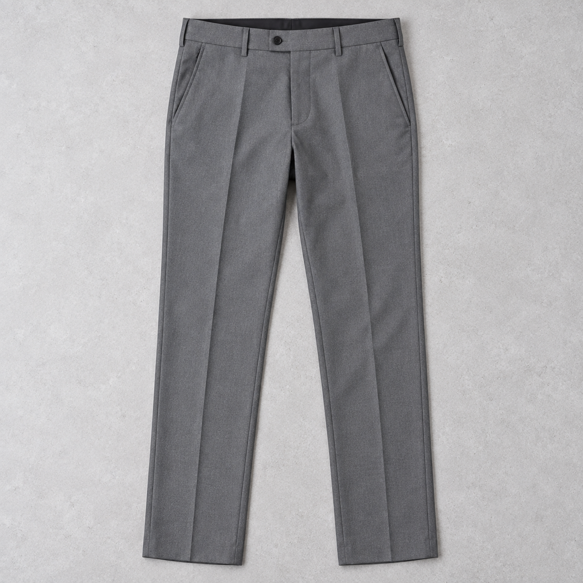 GUALA Men's Light Grey Slim Fit Trousers