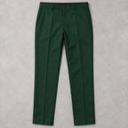 GUALA Men's Emerald Green Slim Fit  Trousers