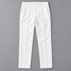 GUALA Men's Off-White Slim Fit Trousers