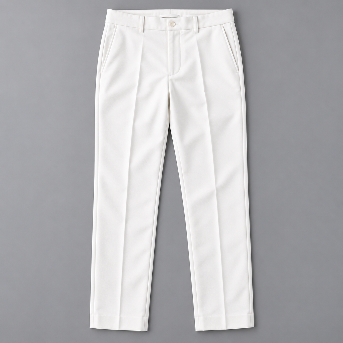 GUALA Men's Off-White Slim Fit Trousers