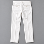 GUALA Men's Off-White Slim Fit Trousers