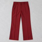 GUALA Women's Crimson Red Wide-Leg Trousers