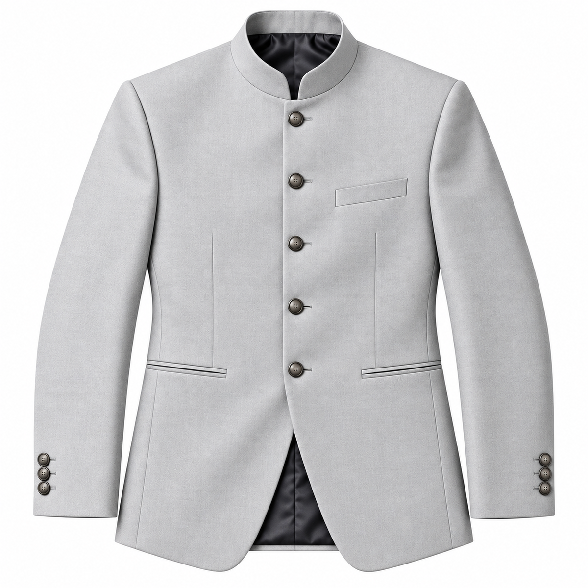 GUALA Light Grey Tailored Jodhpuri Suit