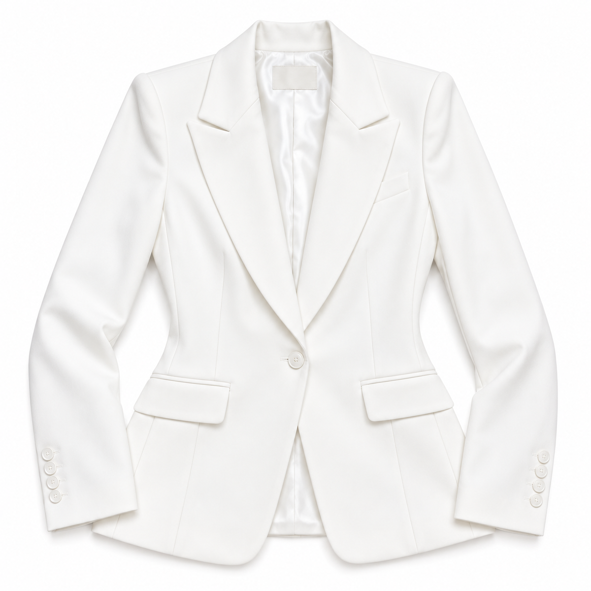 GUALA Women's Royal Off-White Monochromatic Power Trouser Suit