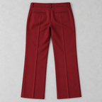 GUALA Women's Crimson Red Wide-Leg Trousers