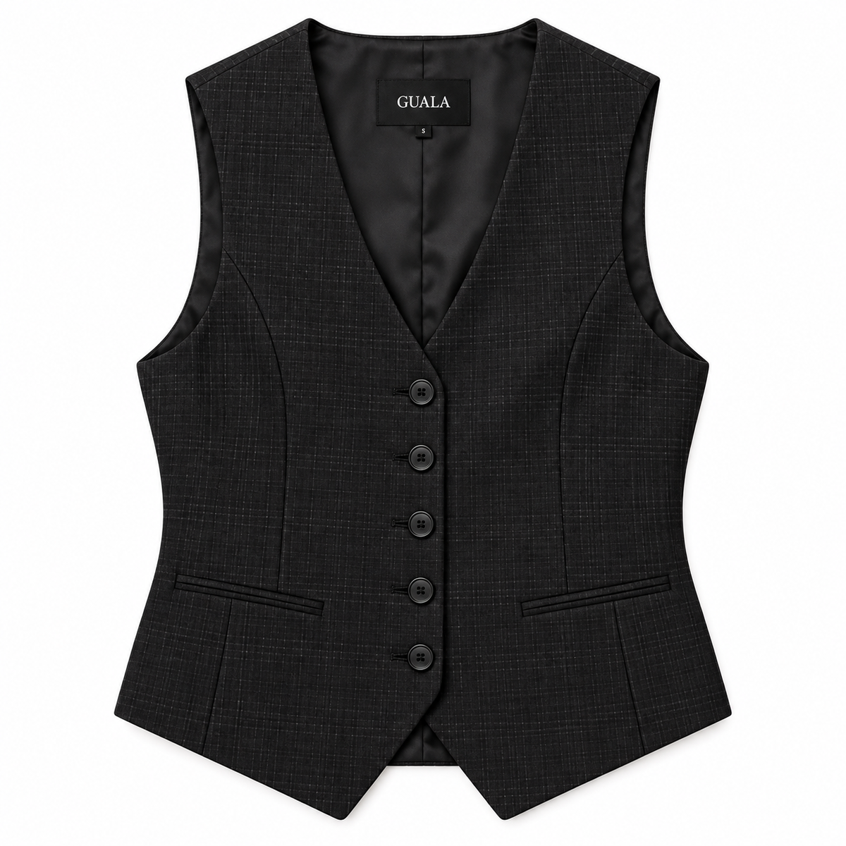 GUALA Women's Charcoal Plaid 5-Piece  Power Suit Set | Full Ensemble