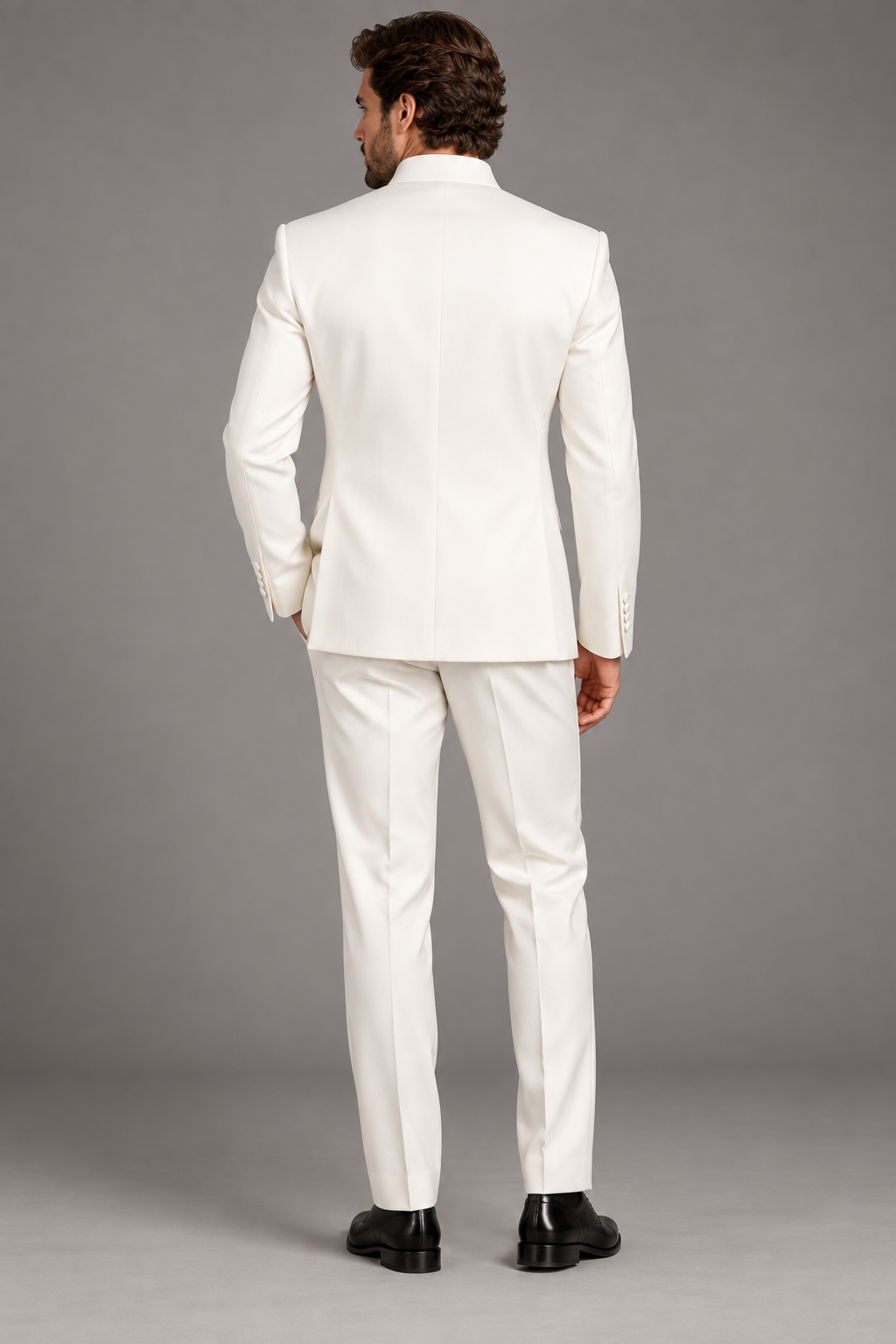 GUALA Off-White Tailored Jodhpuri Suit