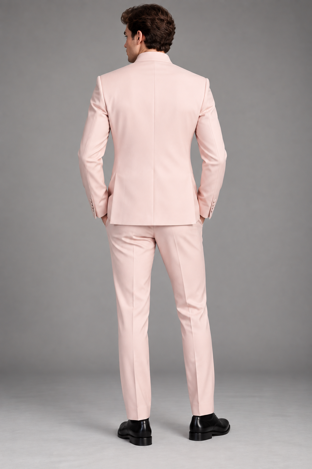 GUALA Soft Peach Tailored Jodhpuri Suit